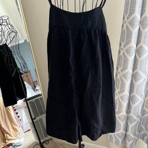 Madewell Black Squareneck Gauze Romper Shorts